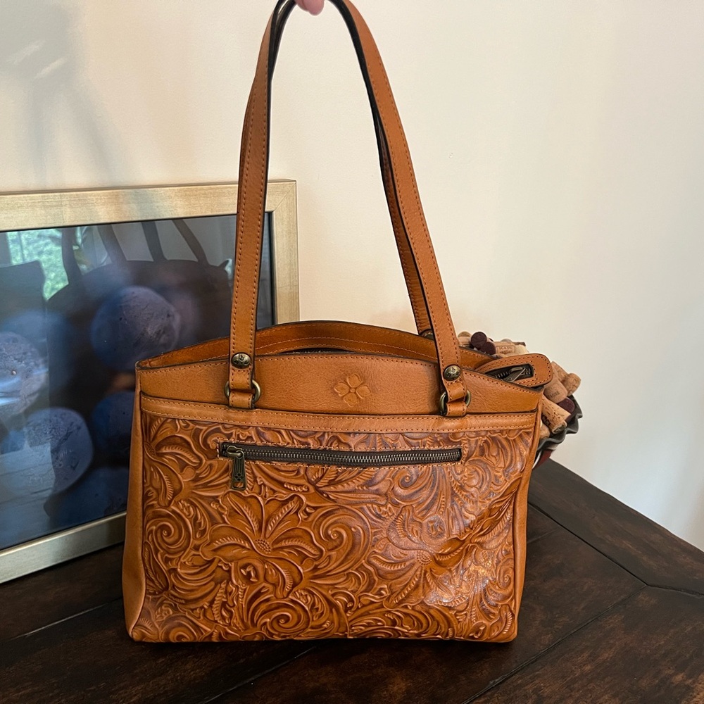 Patricia Nash Poppy Tote Tooled Italian Leather Florence